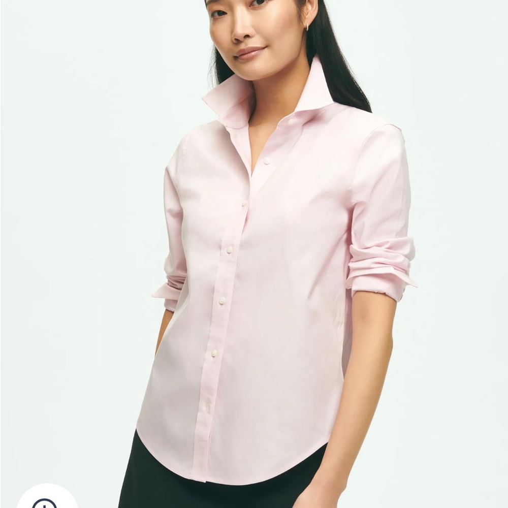 Women’s brook brothers pink button up shirt